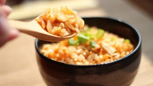 Salade de riz au jambon et ananas